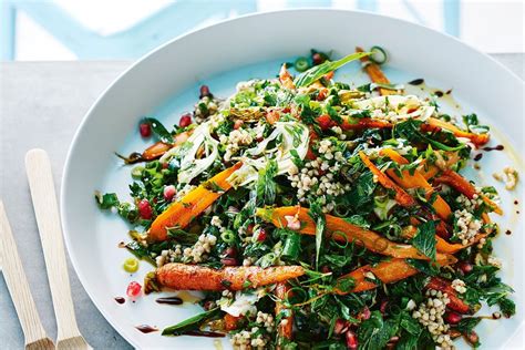 Buckwheat, pomegranate and roasted carrot tabbouleh - Recipes - delicious.com.au