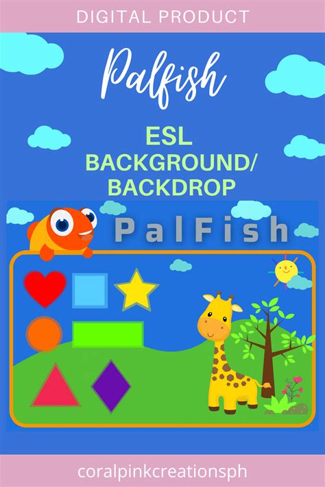 Minimalist Interactive Palfish Background Backdrop for ESL - Etsy ...