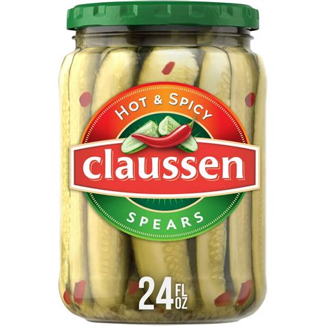 Claussen Hot & Spicy Pickle Spears, 24 fl. oz. Jar - Walmart.com ...