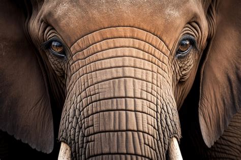 Premium Photo | A close up of an african elephants face loxodonta africana