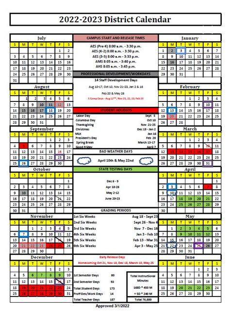 Alvord Independent School District Calendar 2022 and 2023 - PublicHolidays.com