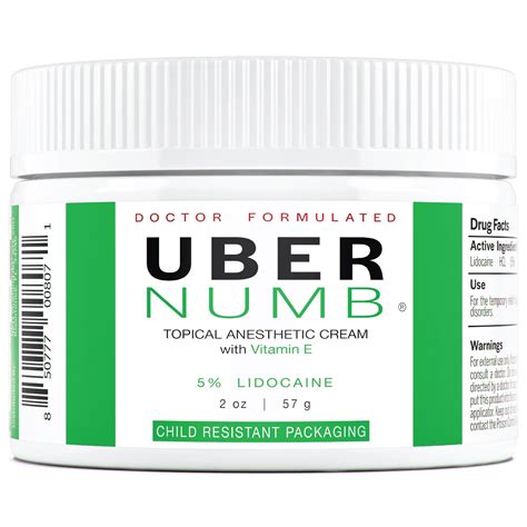 Uber Numb 5% Lidocaine Topical Anesthetic Cream - Walmart.com