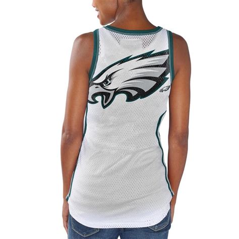 Women's Philadelphia Eagles G-III 4Her by Carl Banks White Start Of Season Mesh Tank Top ...