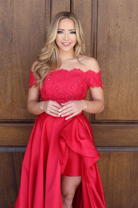 Red High Low Lace Beads Taffeta Long Junior Prom Dance Party Dress, # ...