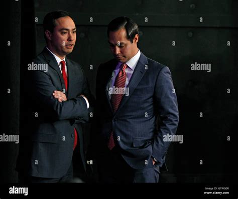 San Antonio Mayor Julian Castro, right, with his twin brother U.S ...