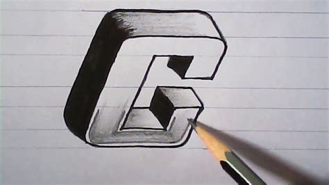 How to draw 3D letter " C " | 3D letter designing | mazic writer - YouTube