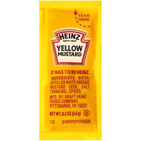 Heinz Mustard Packets 500ct – Canteen of Northern California