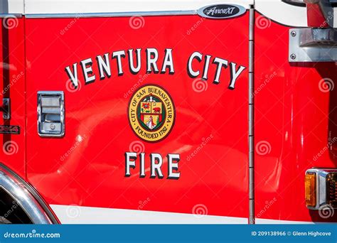 A Ventura City Fire Department Title On Fire Department Engines And ...