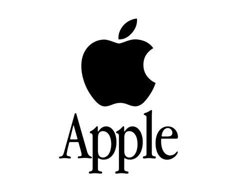 Apple Logo Brand Phone Symbol With Name Black Design Mobile Vector ...