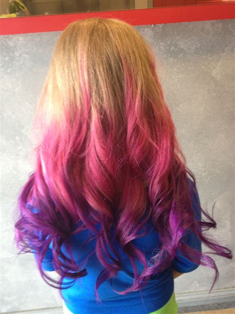 Pink Purple Ombré Hair color | Purple ombre hair, Ombre hair color, Purple hair color ombre