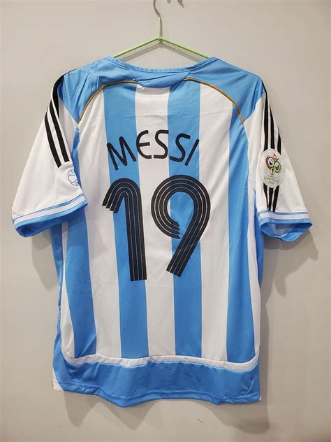 Argentina National Team Football Jersey #10 Leo Messi Slim Fit Player ...