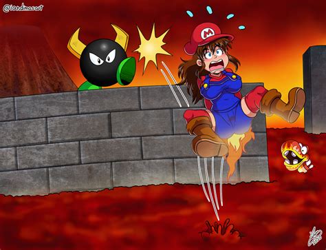 Female Mario at Lethal Lava Land by IanDimas on DeviantArt