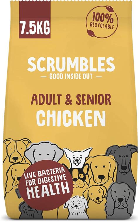 Scrumbles Natural Dry Dog Food, Gluten Free Recipe With Fresh Chicken ...