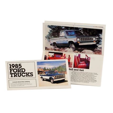 Dennis Carpenter Pamphlet - Truck Line-Up - 1985 Ford Truck, 1985 Ford ...