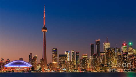 Toronto Skyline after sunset Photograph by Henk Meijer Photography - Fine Art America