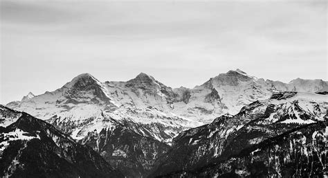 HD wallpaper: Mountains With White Snow, adventure, alpine, background, black-and-white ...