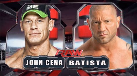 WWE RAW 2014 - John Cena vs Batista - Full Match HD - YouTube