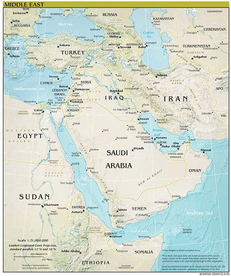 Middle East Map 2012 • Mapsof.net