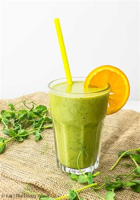 Spring Green Smoothie with Pea Shoots - The Loopy Whisk Smoothie Cup ...