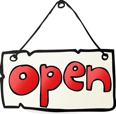 cartoon open shop sign 12283187 Vector Art at Vecteezy