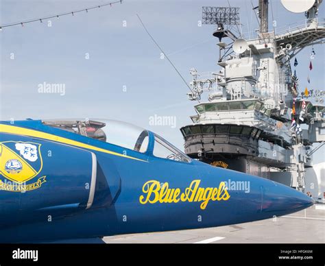 Aircraft on Intrepid Air Museum Memorial Aircraft Carrier in New York City Stock Photo - Alamy