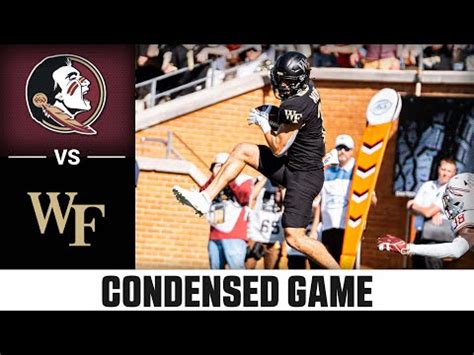 Florida State vs. Wake Forest Condensed Game | 2023 ACC Football - BVM ...