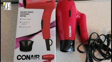 Salon Tools Foldable Dryer Conair 2 Heat Speed Powerful and Comact folding handle/Travel Hair ...