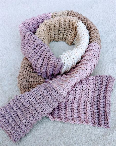 Crochet Ribbed Scarf | AllFreeCrochet.com