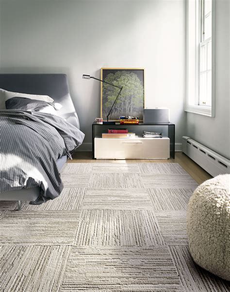 Fully Barked - Tundra: Striped Area Rugs & Carpet Tiles by FLOR | Carpet tiles bedroom, Textured ...