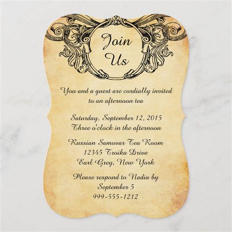 Victorian Style High Tea Invitations Size: 5" x 7". Gender: unisex. Age ...