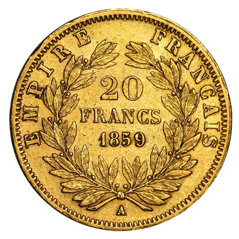 Pre-Owned 1859 French 20 Franc Napoleon III Gold Coin | Out Of Stock ...