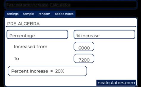 Percentage Increase Calculator