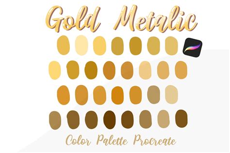 procreate color palettes gold - Jenelle Marks