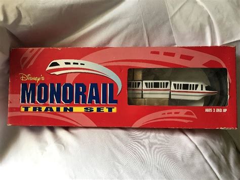 Vintage Disney Monorail Train Set! Retired Collectible White Train w/ Red NEW! | #1868402901