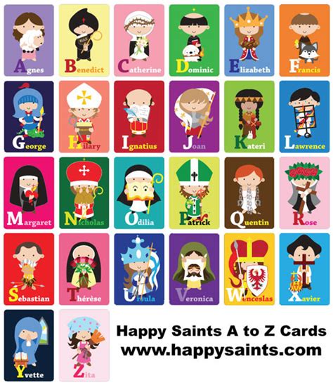 Happy Saints: Happy Saints Alphabet Cards... Order NOW for All Saints Day!