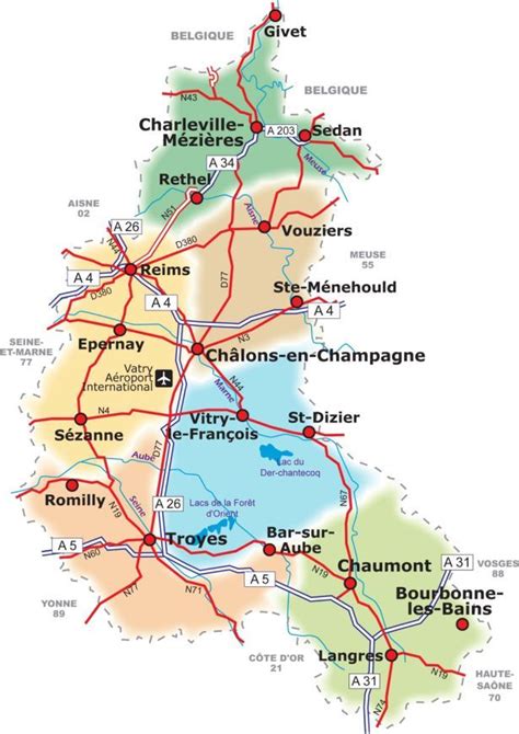 Champagne-Ardenne Map | Frankrijk, Champagne, Toerisme