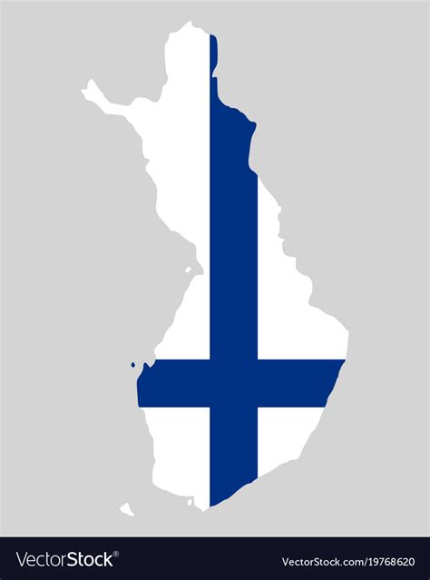 Map and flag finland Royalty Free Vector Image