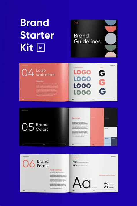 Brand Starter Kit for InDesign | Brand Guidelines Template Pack | Brand guidelines, Brand ...