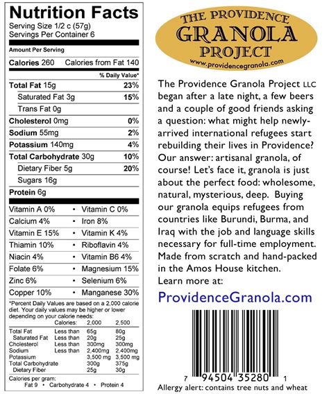 Granola Cereal Nutrition Facts – Blog Dandk