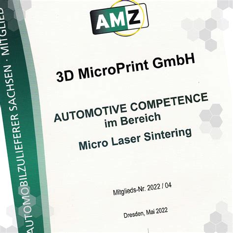 Post 3D MicroPrint is the newest member of the AMZ - 3D MicroPrint GmbH