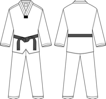 Taekwondo Uniform Vector Art, Icons, and Graphics for Free Download