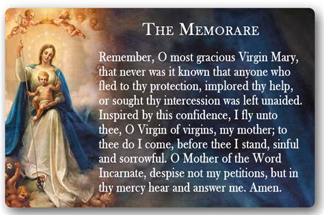 The Memorare Prayer Card – Catholic ID