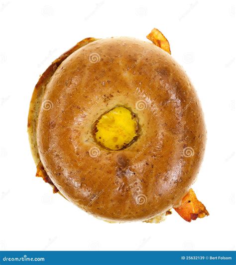 Bacon egg and cheese bagel stock image. Image of isolated - 25632139