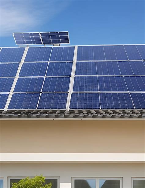 Premium AI Image | solar panels installation with home