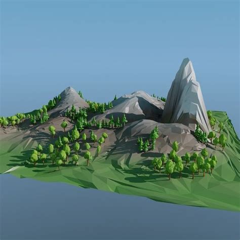 Low poly landscape: | Low poly art, 3d landscape, Low poly