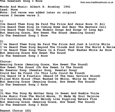 Printable Lyrics To Songs