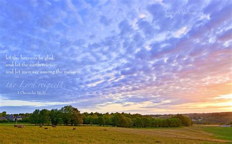 The Lord reigns! Nice smorgasbord of free desktop wallpapers at http://baptistbiblehour.org/2010 ...