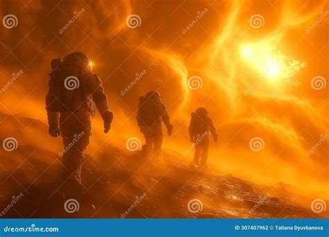First Human Steps on a Newly Discovered Habitable Exoplanet Stock Illustration - Illustration of ...