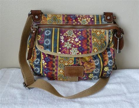 Fossil Colorful Canvas Women’s Cross Body Bag ZB4431 Boho Hippie | Bags ...