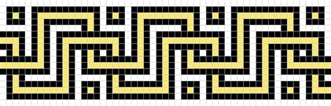 Examples of Greek Key Roman mosaics